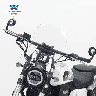 wind windshield front windshield – Motorcycle front windshield - wollastonite-300-transparent-45cm-high-with-navigation-bracket-rod
