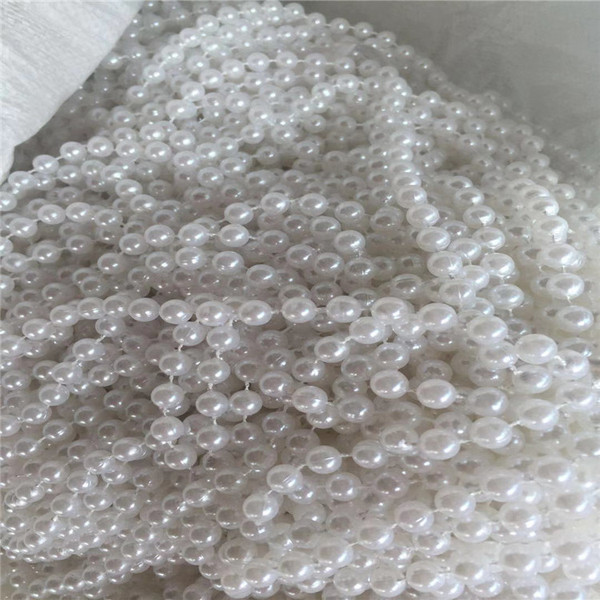Wholesale abs connected beads imitation pearl wedding pearl string…