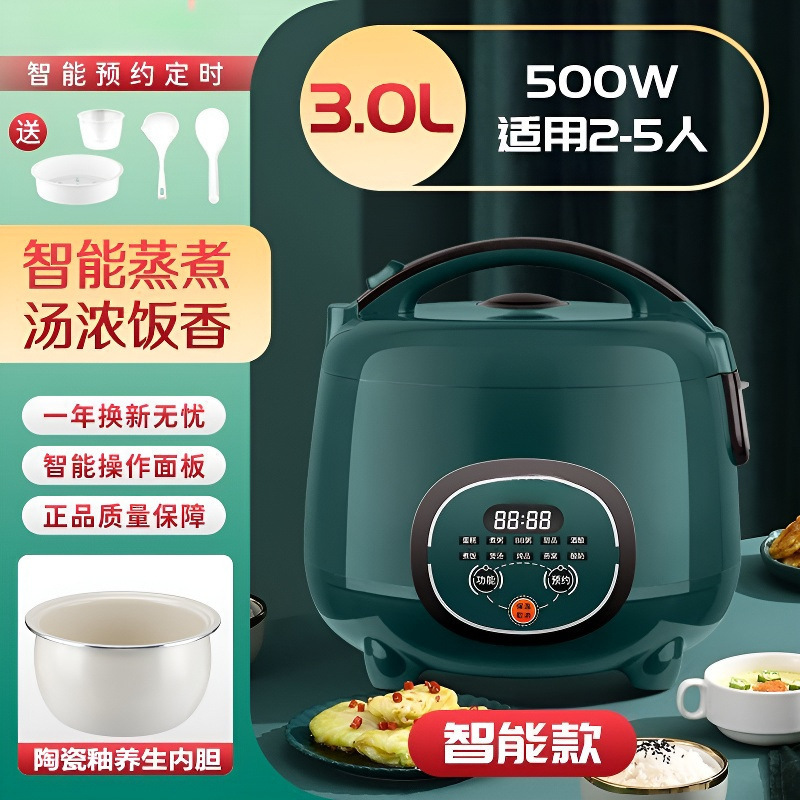 电饭煲预约家用小型迷你大容量高压锅电饭锅5升学生宿舍新款电器|undefined