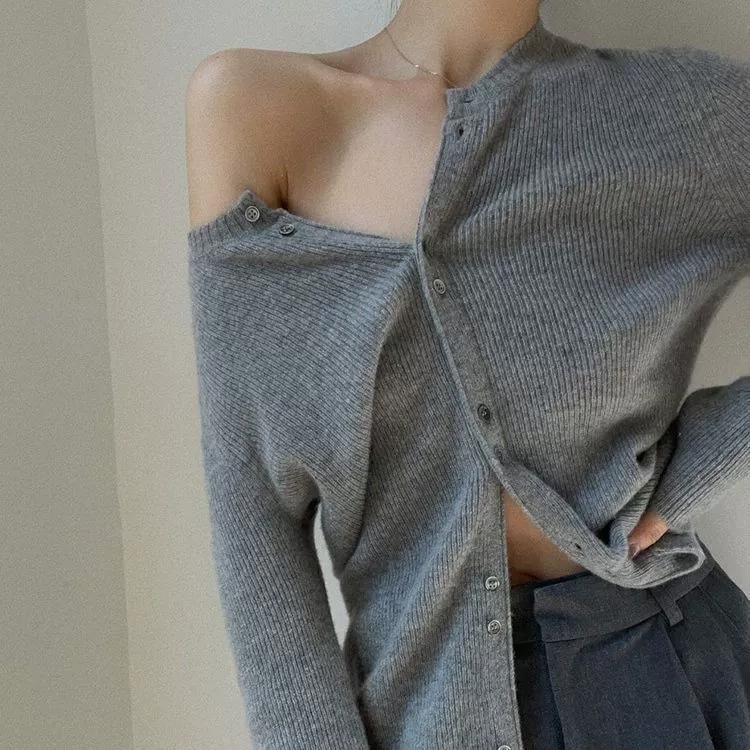 Пуловер-кардиган из шерсти Ash Velvet-Knitted, демисезонная длинный рукав куртка, корейский стиль, V-образный вырез,