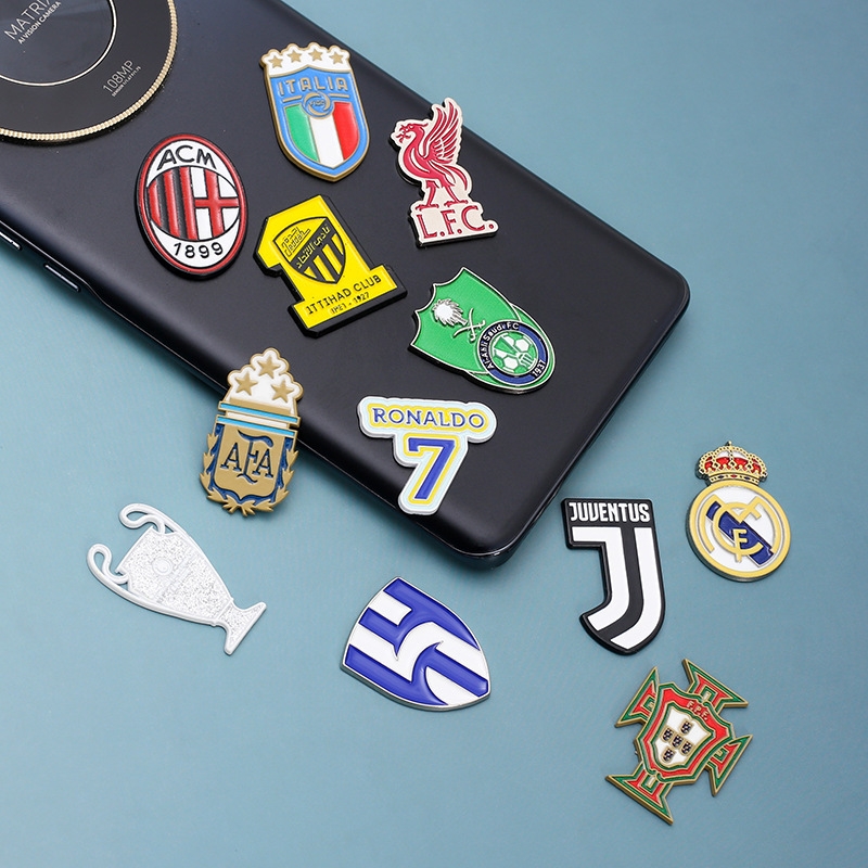 New Real Madrid Barcelona Manchester City Milan Paris Liverpool Inter Milan Football Metal Mobile Phone Stickers Trendy Accessories New Real Madrid Barcelona Manchester City Milan Paris Liverpool Inter Milan Football Metal Mobile Phone Stickers Trendy Accessories