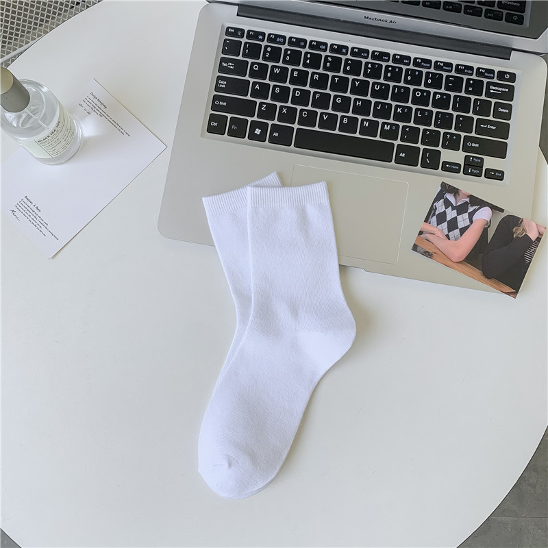 달 양말 화이트