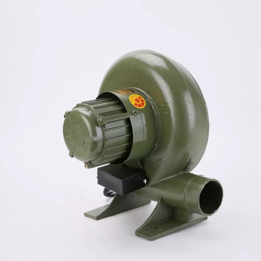 厂家供应民丰铸铁220V鼓风机离心式吹风机烧烤店炉灶助燃鼓风机