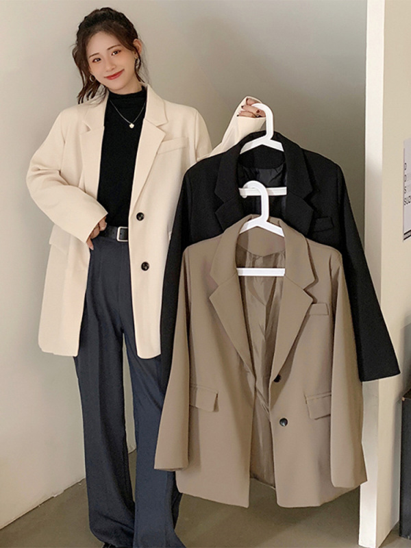 大码胖MM黑色休闲西装外套女早秋季2025新款高级感气质小西服上衣|undefined