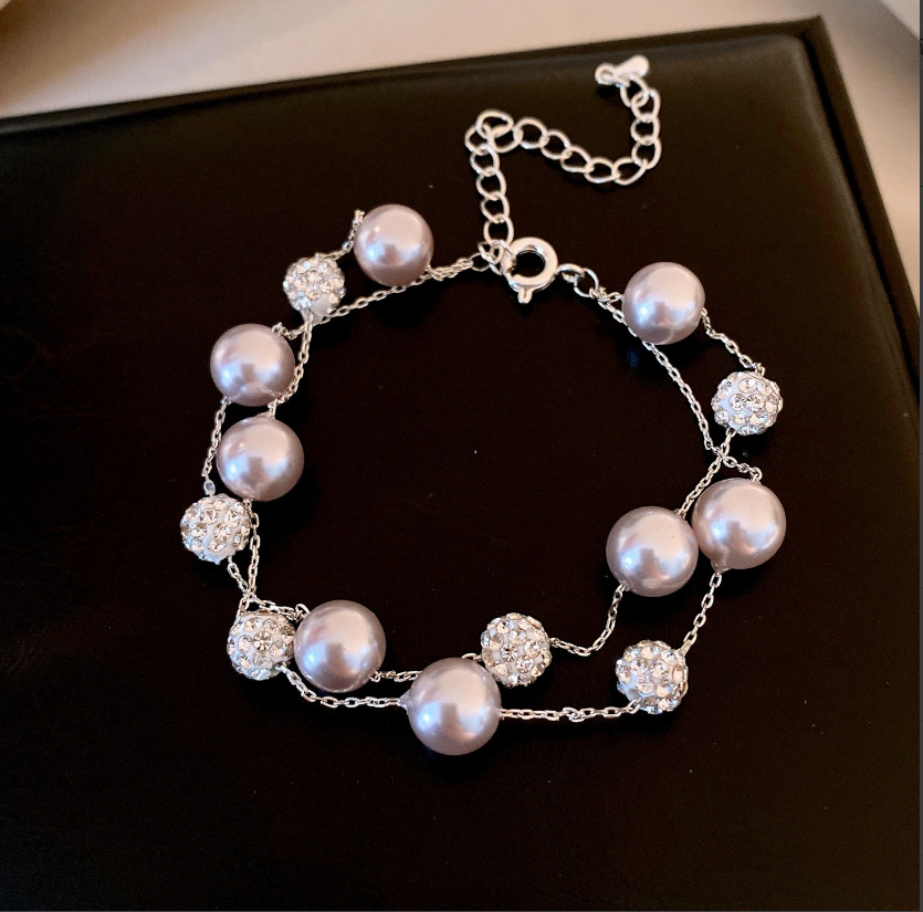 46 # Pulsera-Perla Doble Capa