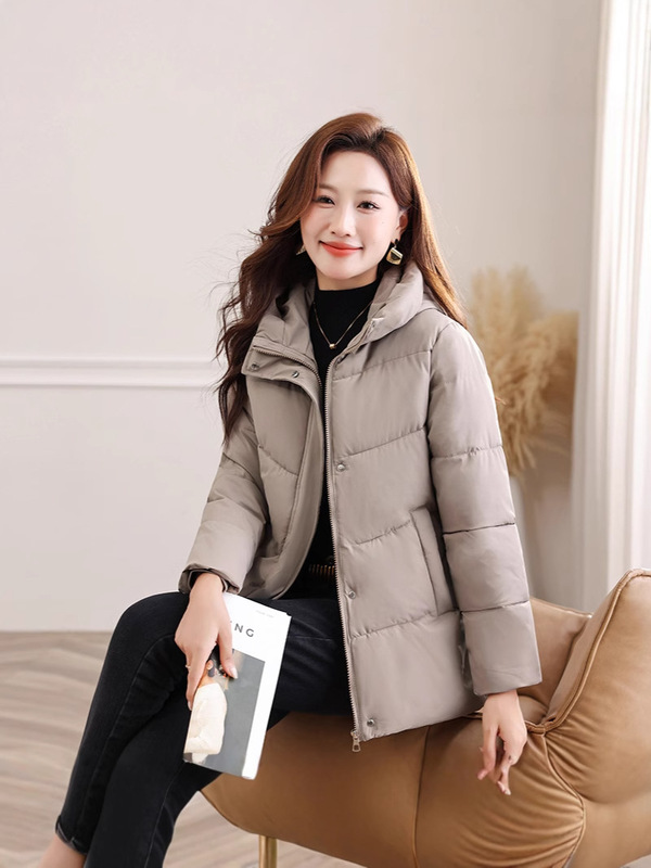外贸短款大码女妈妈装羽绒棉服2025新款棉衣修身显瘦外套冬季棉袄|undefined