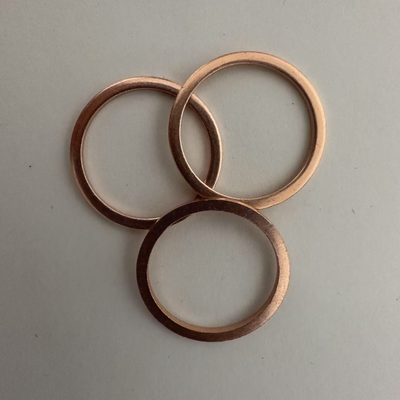 紫铜平垫加厚紫铜垫圈垫片耐高温高压紫铜密封垫