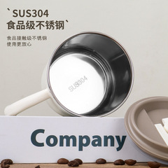 304 Stainless Steel Measuring Cup Double-layer Milk Cup Coffee Cup Office Convenient Cup Gift Cup