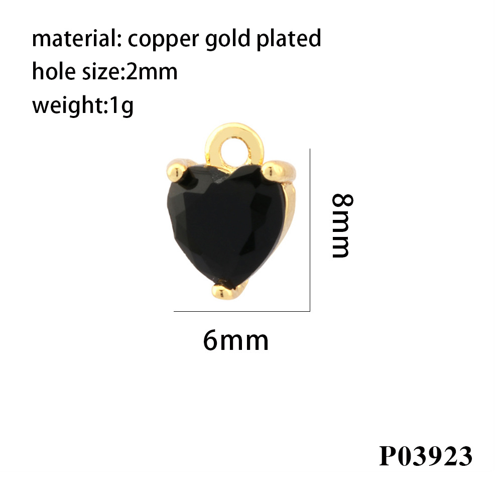 2g Weight Pendant Jewelry Making Type 18K Gold Plated Plating Material DIY Jewelry Accessories Classification 1 Piece Quantity Copper Material Heart Shape Pattern All Seasons Season Simple Style Style 1 Piece Copper 18K Gold Plated Heart Shape Pendant 2