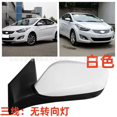 Elantra Rearview Mirror, Rear mirror/rearview mirror assembly - main-driver-left-l-third-line-no-light-model-polar-white