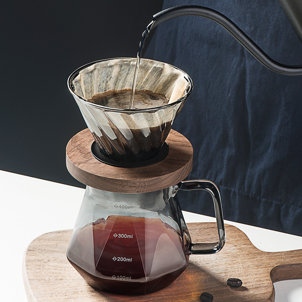 Cafetera de café compartida, cafetera de mano, cafetera de nubes, conjunto de vidrio resistente al calor, cafetera de café, cafetera de infusión, utensilios de café
