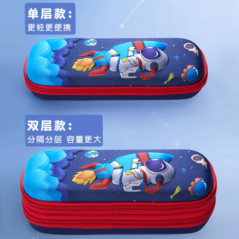 Двухслойный пенал для учеников начальных классов, capacious storage system для мальчиков, новая коллекция, 3D