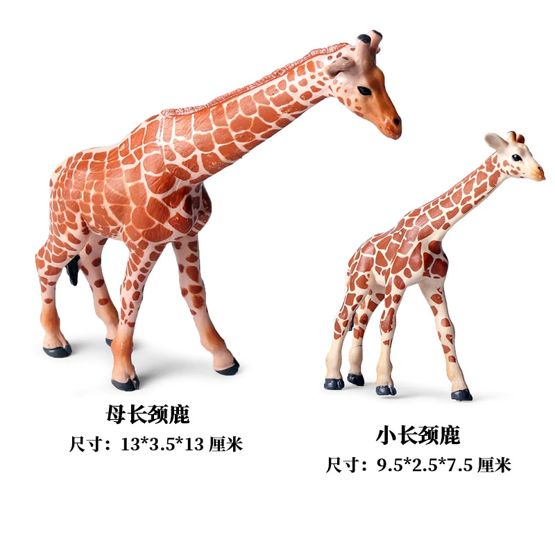 Animal model, solid toy, set, lion, tiger, elephant, panda, giraffe, hippo