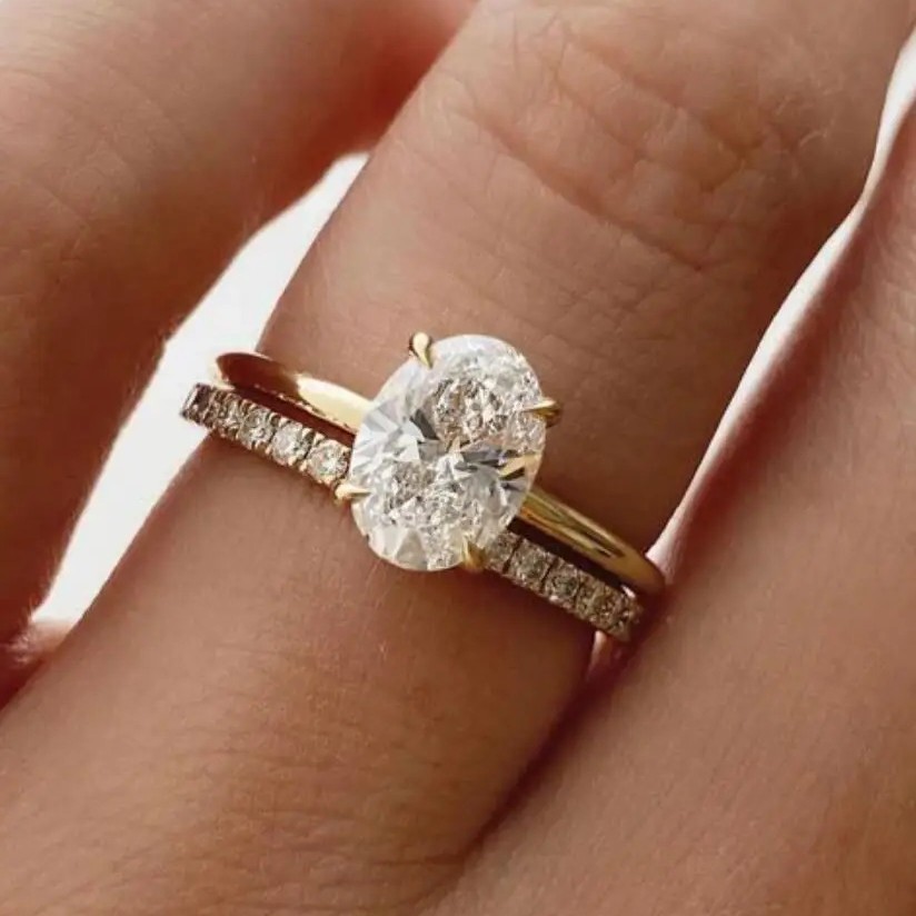 Stackable Minimalist Ring Set With Cubic Zirconia For Women_voghion.com