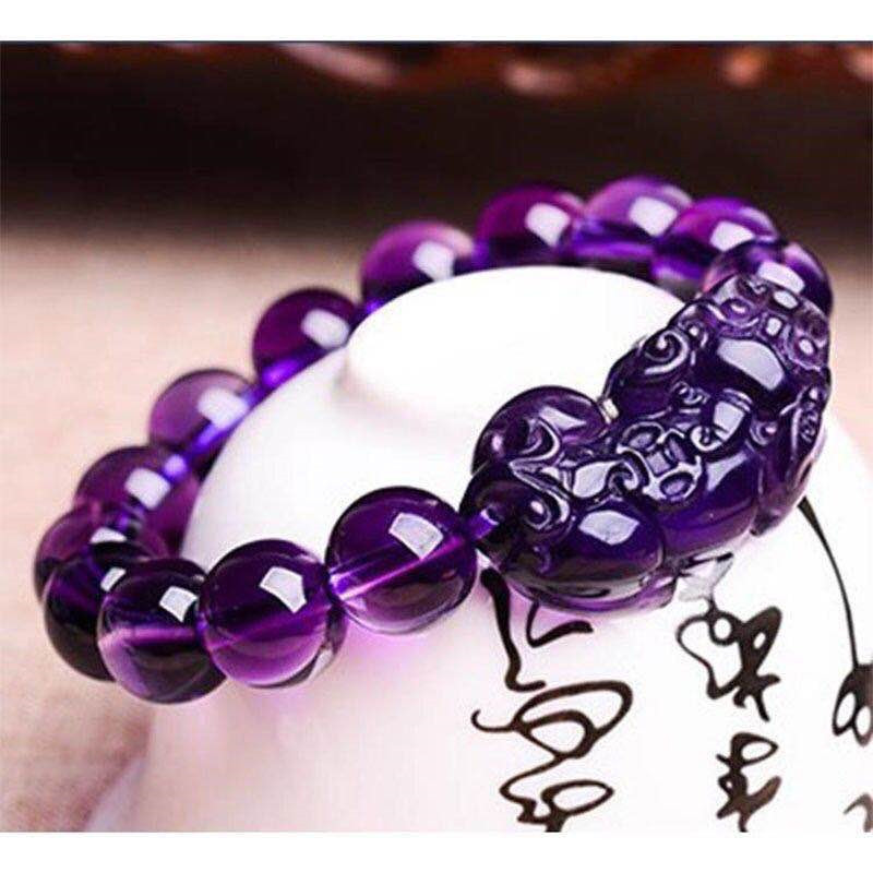 Live Broadcast Popular Amethyst Pixiu Bracelet Amethyst Bead Bracelet to Attract Wealth Live Broadcast Popular Amethyst Pixiu Bracelet Amethyst Bead Bracelet to Attract Wealth