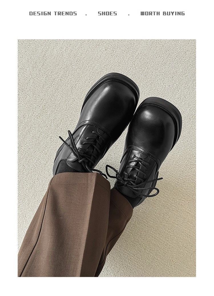 ShoeVault Square Derby Scarpe in pelle Vendita calda Commercio estero di alta qualità Uomo e donna Business formale Alluce alzato Matrimonio_voghion.com