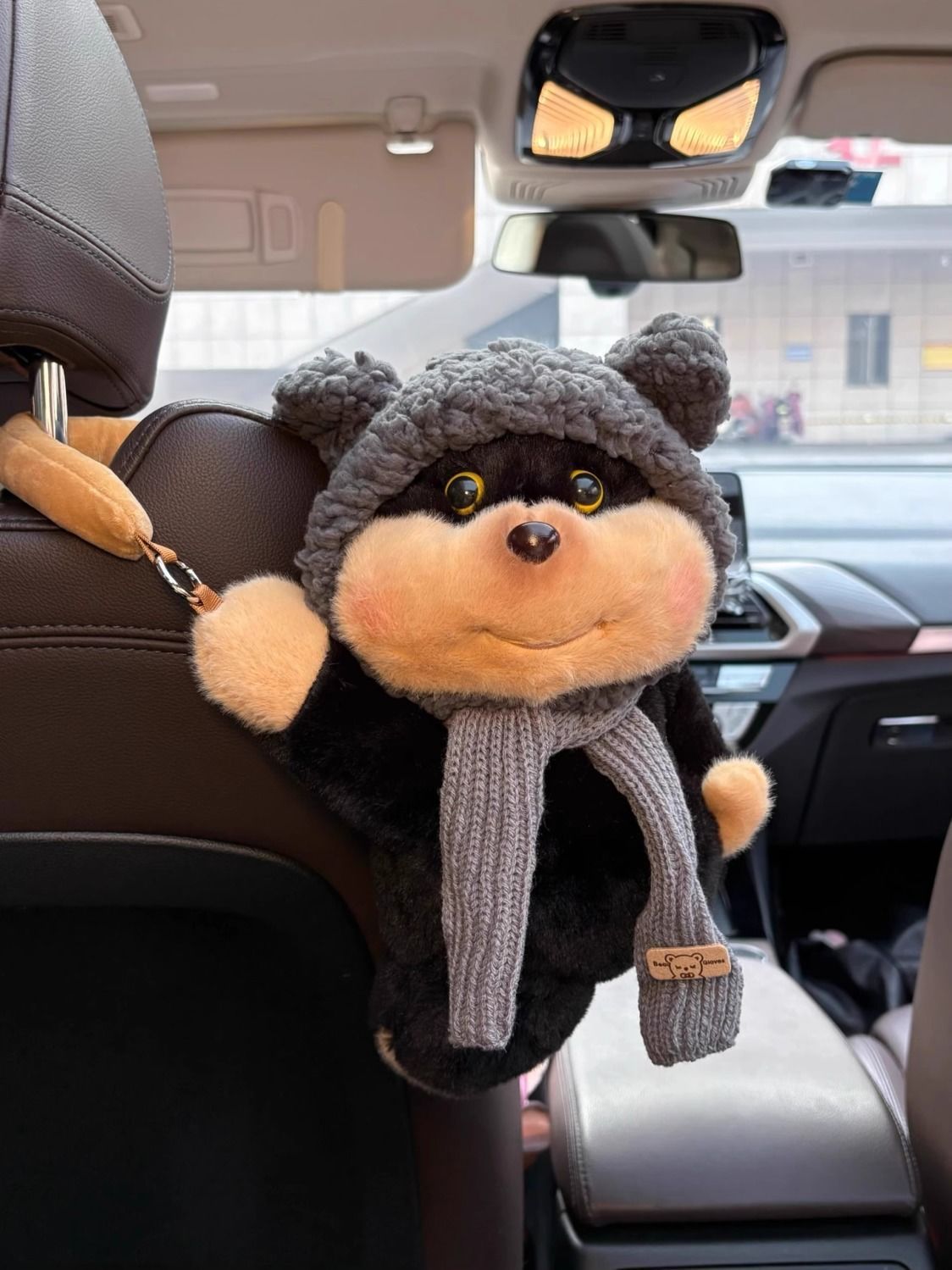 New Car Armrest Box Tissue Box Car Middle Strap Style Car High-End Tissue Box Cute Girl Outfit