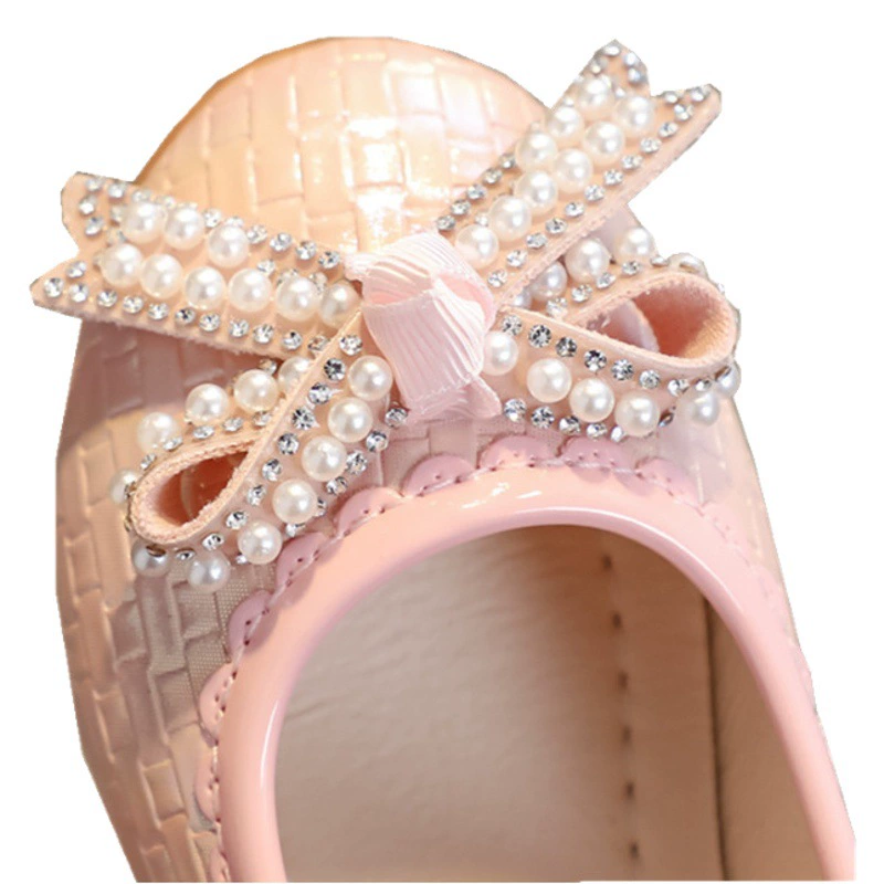 Туфли принцессы для девочек, весна-осень 2024, новые туфли для маленьких девочек, детская обувь с кристаллами, детская кожаная обувь, туфли на мягкой подошве