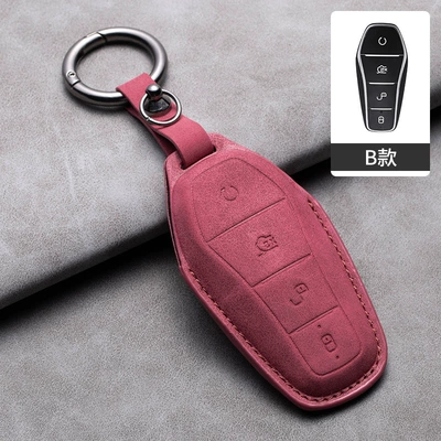 Byd Retro Key Cover Dolphin Car key bag - byd-model-b-red-set-ring-buckle