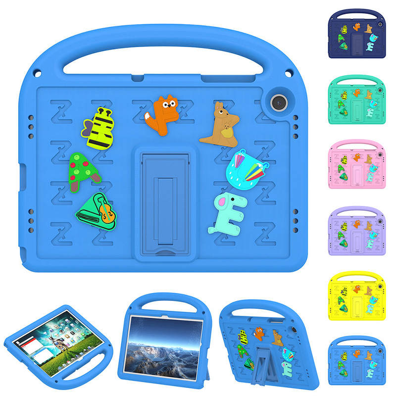 Cross-border application of Samsung tablet A9 A9plus with bracket portable children's cartoon anti-fall protective case
