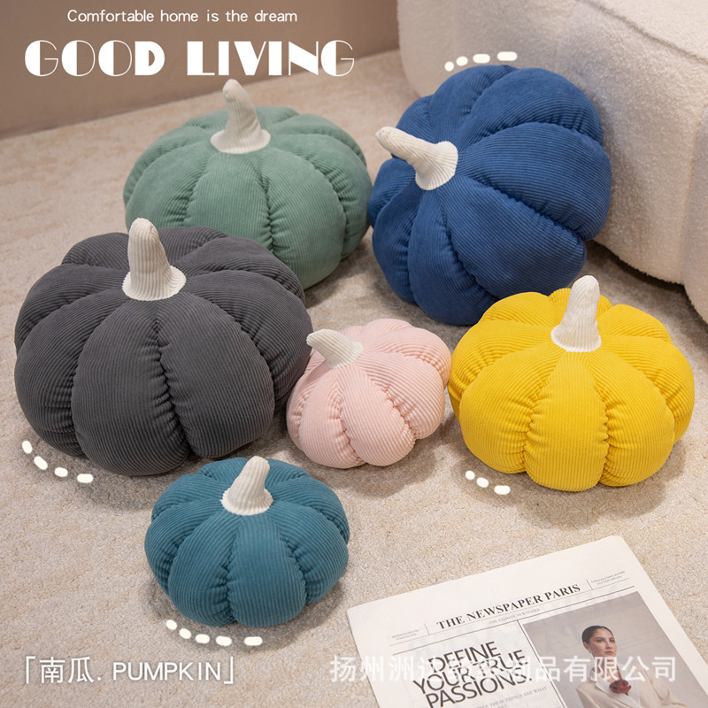 Cojín de Peluche Forma de Calabaza de Peluche para Navidad y Halloween