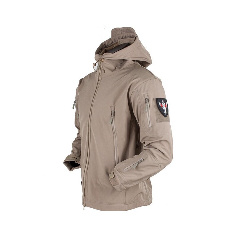 Men's Tactical Softshell Jacket Outdoor Windproof Waterproof Breathable Multi-Pocket Hooded Hiking Jacket Men's Tactical Softshell Jacket Outdoor Windproof Waterproof Breathable Multi-Pocket Hooded Hiking Jacket
