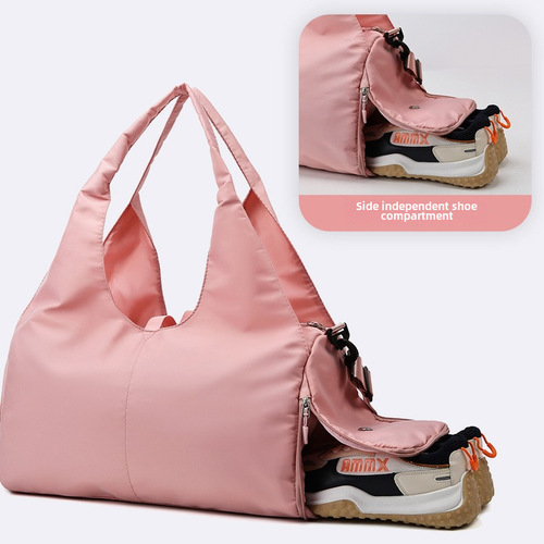New Style Large Capacity Wet and Dry Separation Fitness Bag Independent Shoe Compartment Short Trip Travel Bag Storage Bag Multifunctional Yoga Bag