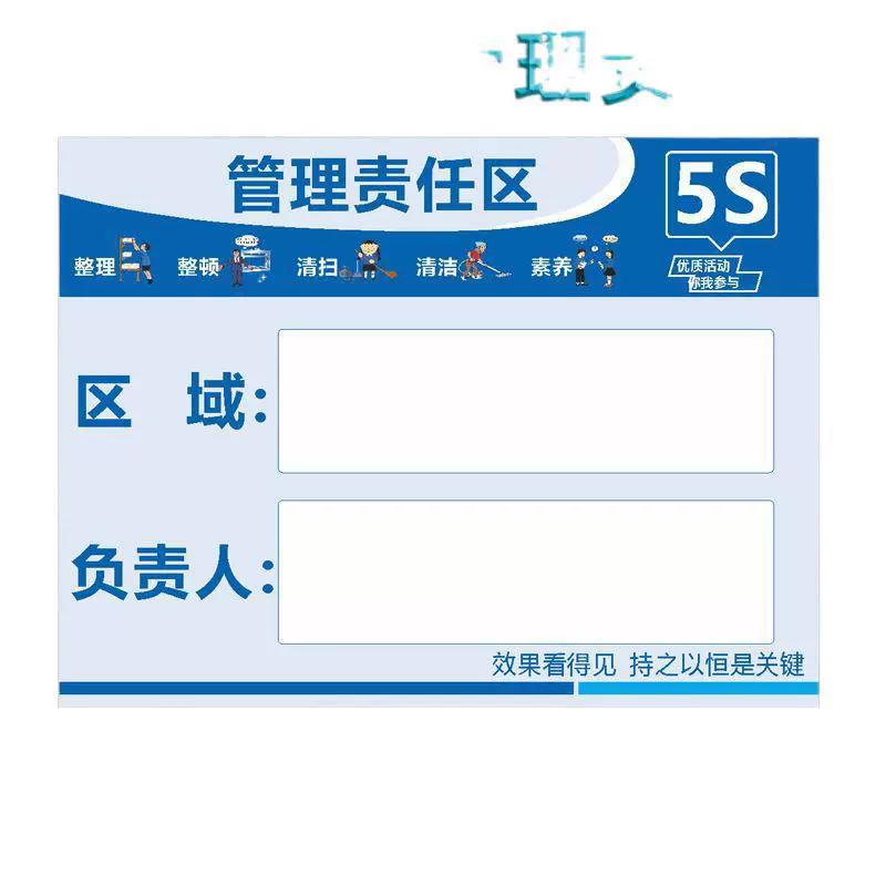 Знаки управления зоной ответственности 5S/6S/7S/8S для управления площадкой, предприятие/завод — объявление