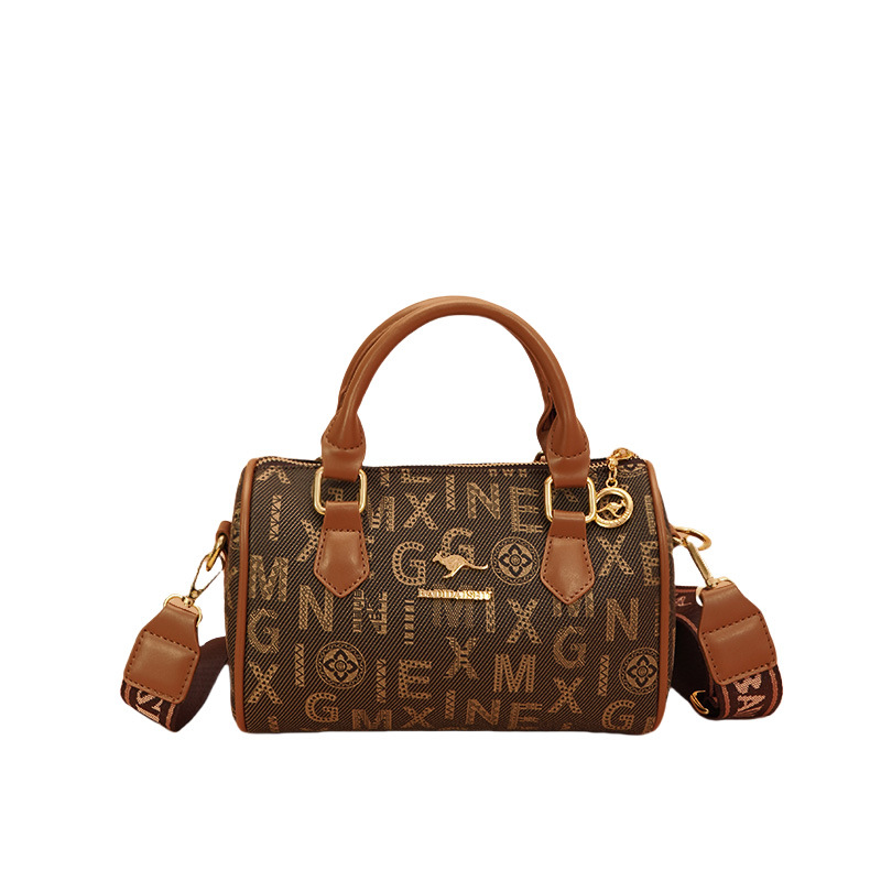 Sensación de alta gama, nicho 2024, nueva moda, cuero suave, banda ancha, todo fósforo, bolso de almohada de presbiterio, bolso de Boston de mensajero de un solo hombro