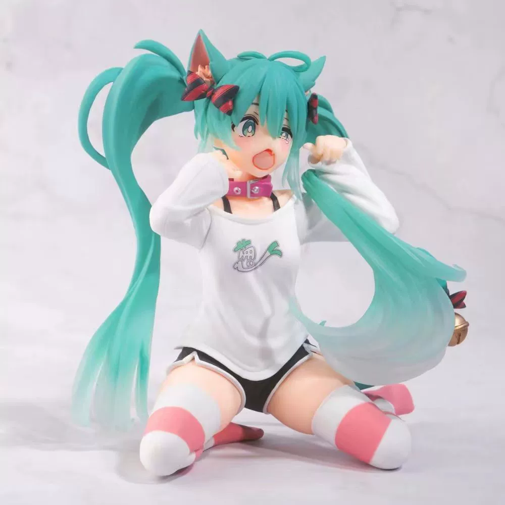 Фигурка Cat Ear Hatsune 11 см, милая мини-кукла в пижаме с короткими рукавами (коробка или пакет)