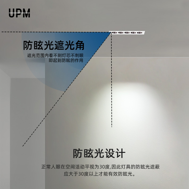 (2개) 임베디드 그릴 스포트라이트 거실 침실 높은 손가락 눈부심 방지 사이드 긴 LED3 헤드 5 헤드 다이닝 테이블 라인 램프