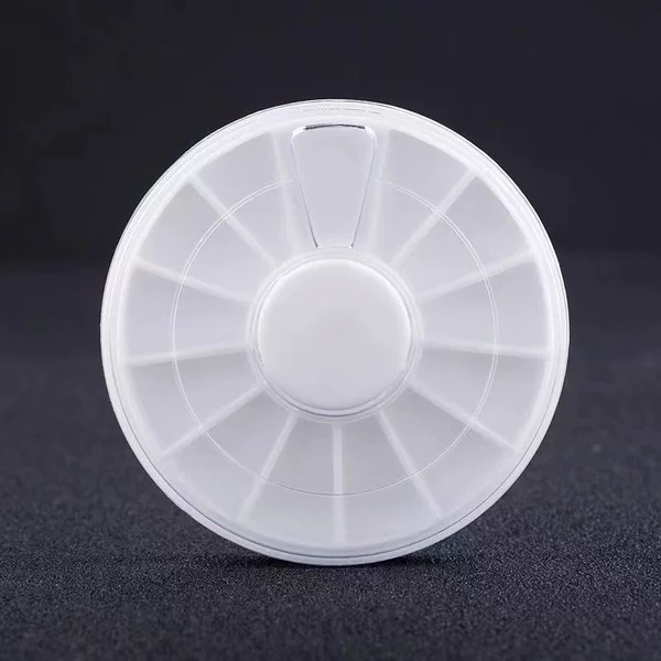 Nail jewelry box 12-grid turntable paint watercolor sub-package portable jewelry storage Diamond rotating disc