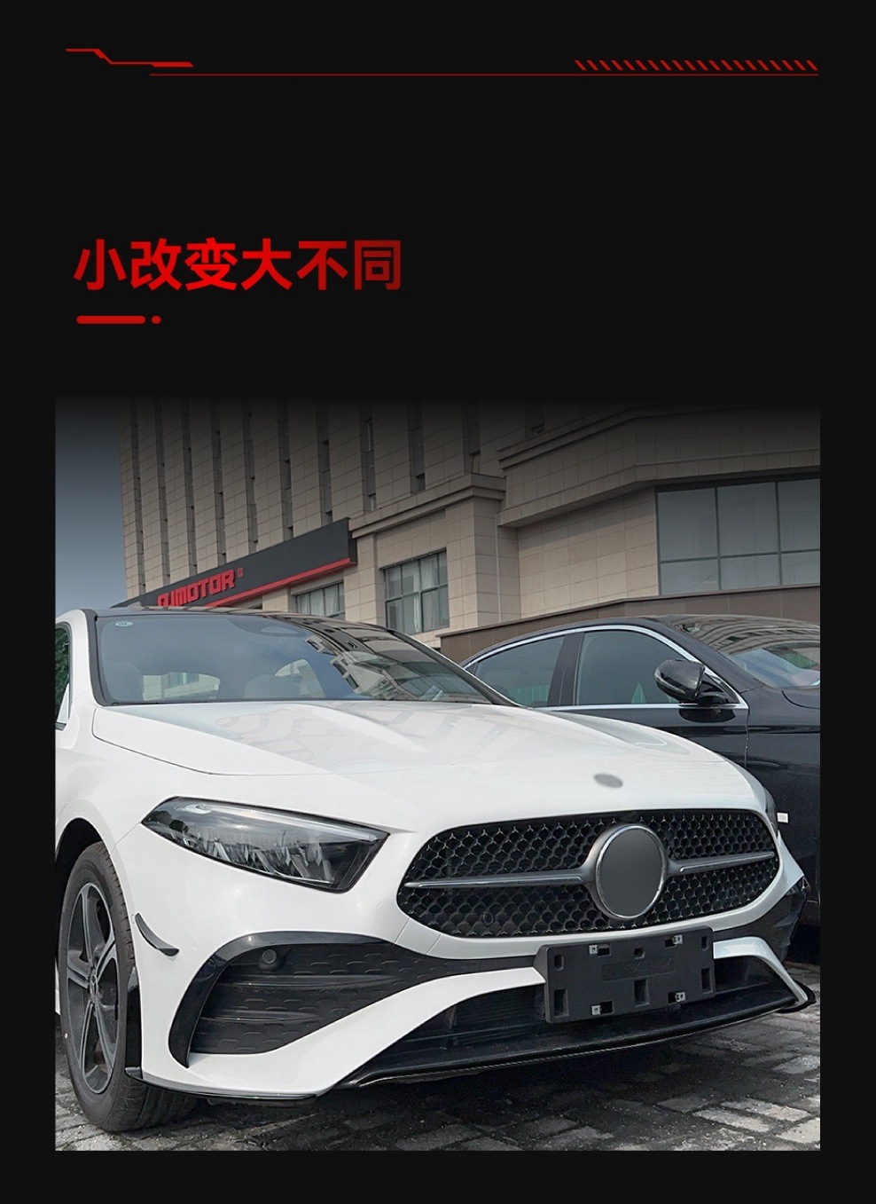 Suitable for 2023+ Mercedes-Benz A-Class W177 A180 A200 A35 Amg Front Splitter Front Lip Front Corner Cross-Border Modification