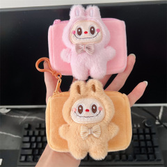 全身ラブリーバニー スクエアぬいぐるみ小銭入れ 持ち運びに便利なカードホルダー ミニバッグ 高価値