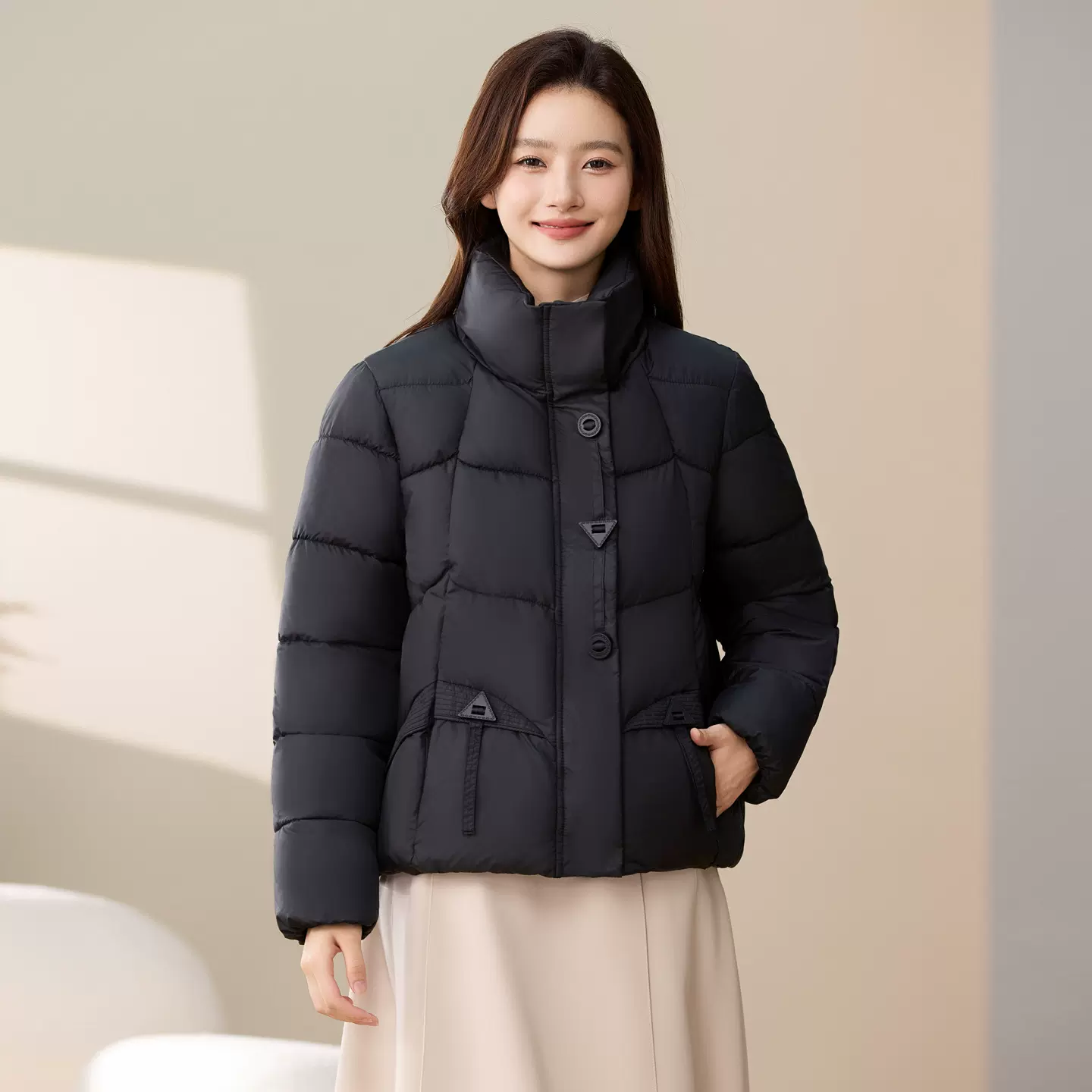秋冬女式短款宽松立领面包棉服外套韩版显瘦加厚ins潮批发热卖
