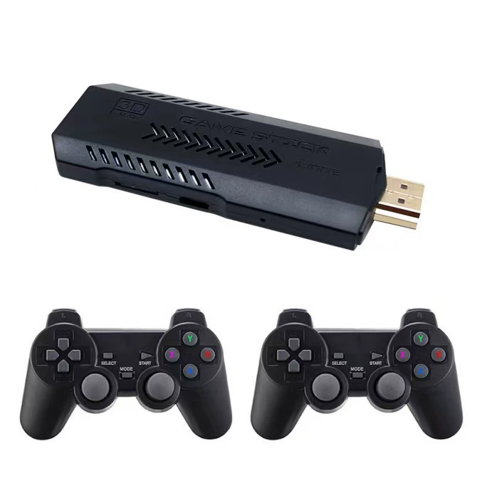 Retro game console stick, wireless controllers x2, USB dongle, 64G or 128G storage options