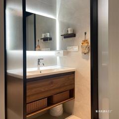 ネット赤軽豪華黒胡桃木色浴室キャビネットセットトイレ洗面台陶磁器一体洗面器洗面台洗面台