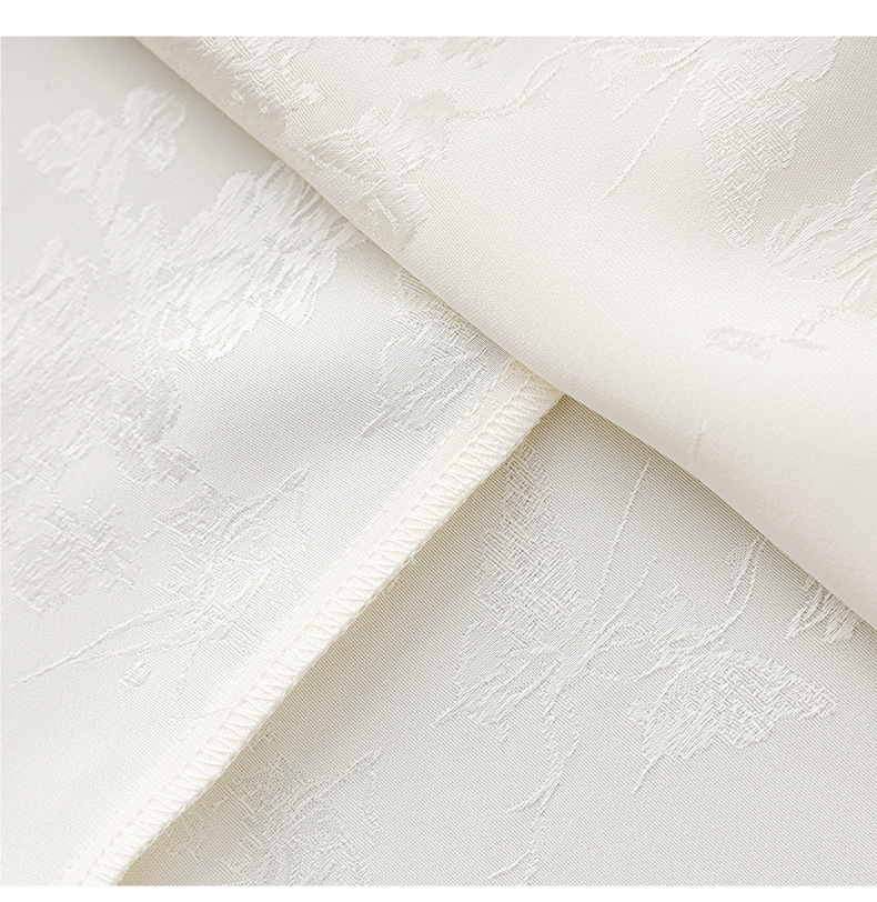 Đầm maxi nữ thắt eo phong cách sườn xám cổ điển, họa tiết phù điêu jacquard phương Đông — Màu xanh lá chi tiết 21