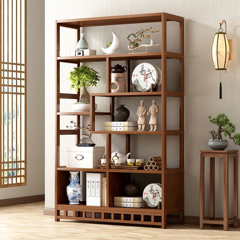 中式博古架茶叶展示柜加厚多宝阁摆件饰品客厅收纳书架置物架酒柜|undefined