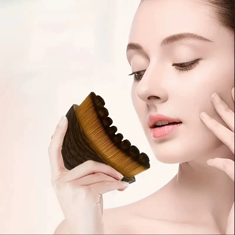 Массажная щётка для лица Lymphatic Contour, сухая, для подбородка и лимфомассажа, компактный футляр, малый/большой
