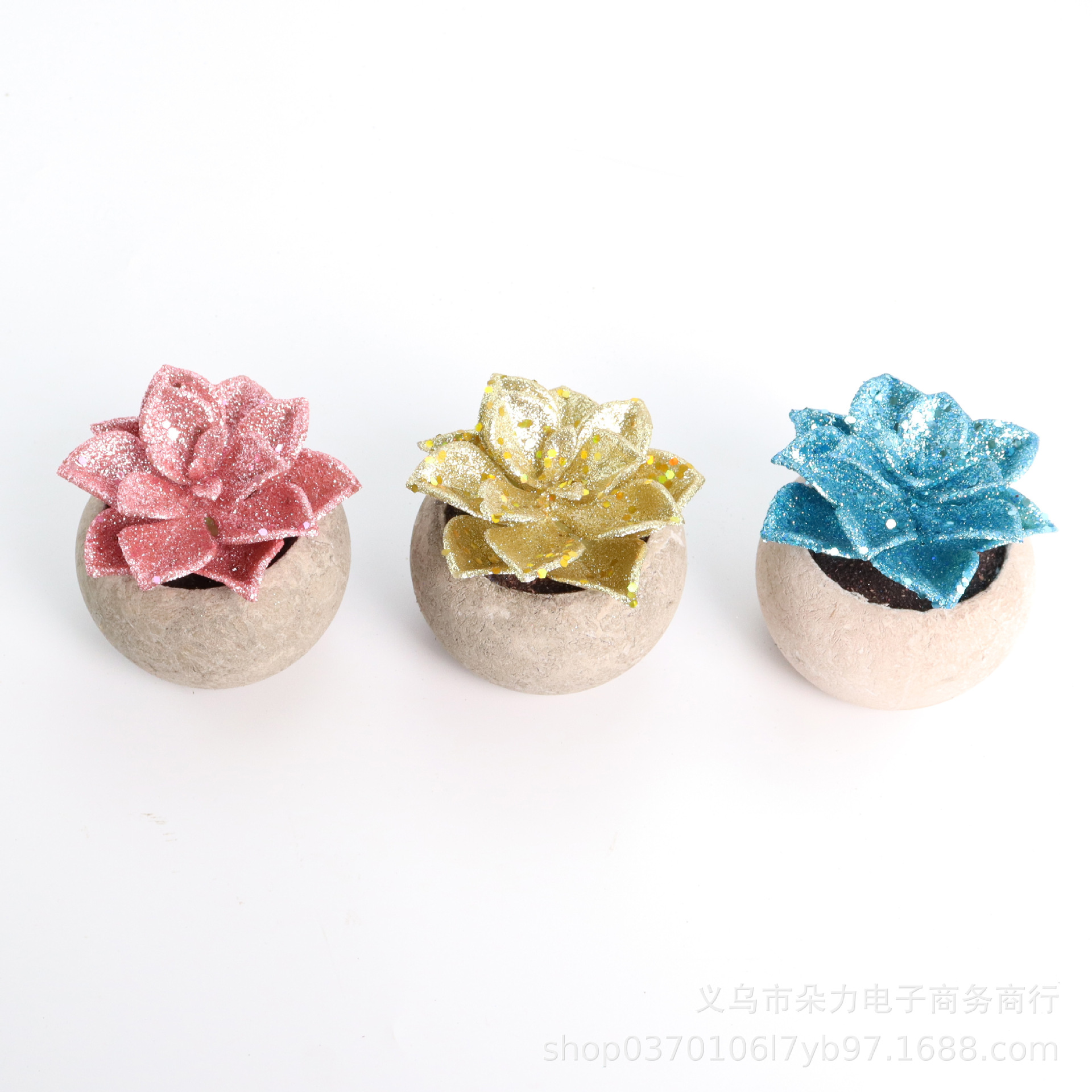 Amazon's new gold powder Christmas succulent potted plants hotel…