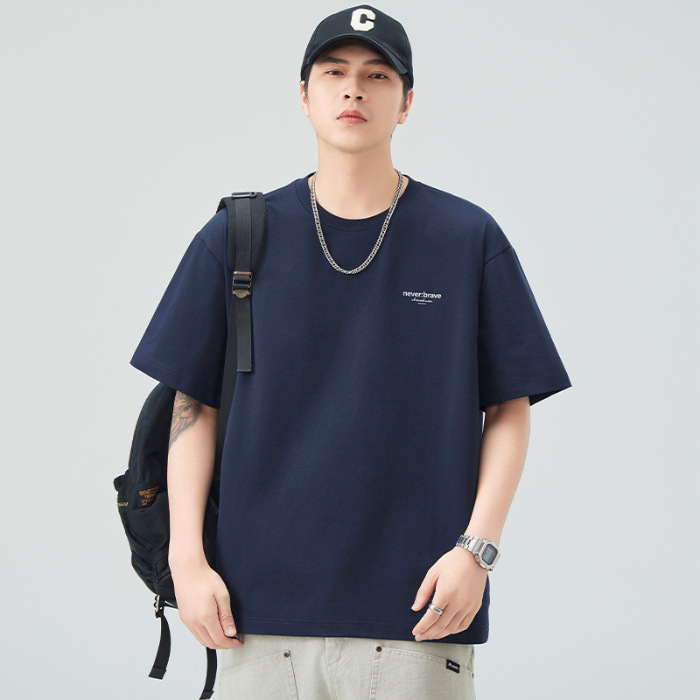 Shanggu Men's Clothing 2026 Summer American-Style Printed Loose Casual T-Shirt Round Neck Versatile Short Sleeve Men's Cool Blend Fabric Shanggu Men's Clothing 2026 Summer American-Style Printed Loose Casual T-Shirt Round Neck Versatile Short Sleeve Men's Cool Blend Fabric