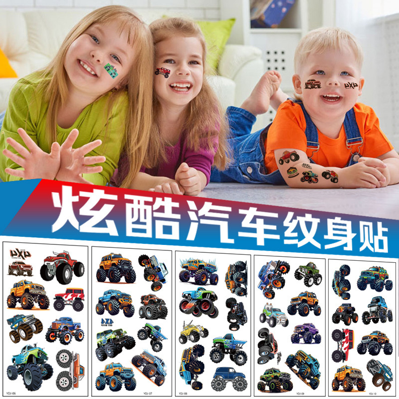 Cross-border Cartoon Big Foot Tattoo Sticker High Sense Children Boy Excavator Truck Transport Tattoo Sticker Cross-border Cartoon Big Foot Tattoo Sticker High Sense Children Boy Excavator Truck Transport Tattoo Sticker