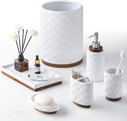 Juego de Accesorios de Baño Set de 4 Piezas de Cerámica, Decorativo, para Baño image 16