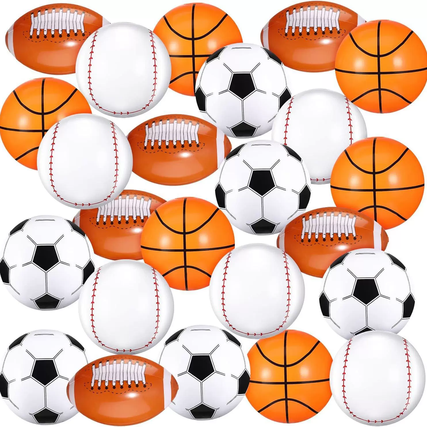 跨境充气篮球足球pvc棒球橄榄球亚马逊热销儿童充气足球沙滩排球