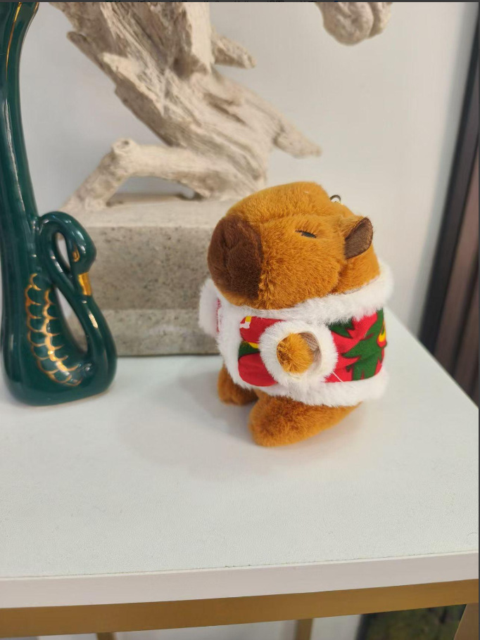 갈색 꽃무늬 재킷 카피바라