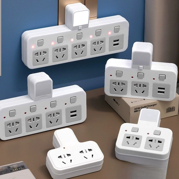 Разъем-конвертер с одним поворотом на несколько гнезд USB ночник с независимым выключателем вставка жгут для домашнего использования