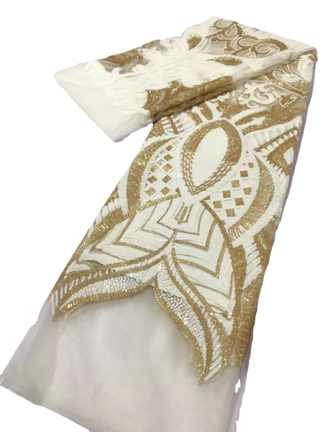 Moda europea y americana vestido de novia moda posicionamiento flor lentejuelas encaje tela lentejuelas bordado traje tela JX3567
