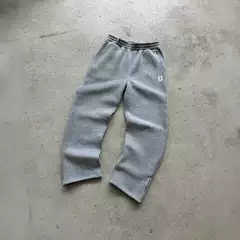Elastic Drawstring Zipper Sweatpants Solid Color Casual Long Pants Street Style Y2K Trendy Workwear Essentials Sweatshirt