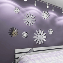 XN003立体小花亚克力墙贴花朵客厅沙发卫生间墙面创意装饰